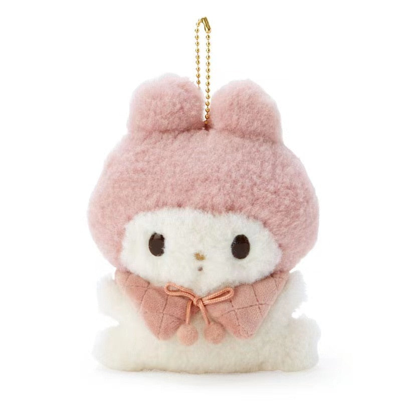 Sanrio Badtz Maru Plush Penguin Kuromi Cinnamoroll Dress-Up Cat Doll Keychain My Melody Anime Cartoon Backpack Cute Pendant Children Toys