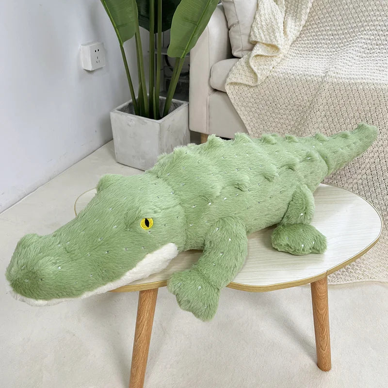 Soft Crocodile Plush Toy Fluffy Full Stuffed Animal Pillow Doll Jungle Green Giant Alligator Sofa Cushion Kids Birthday Gift