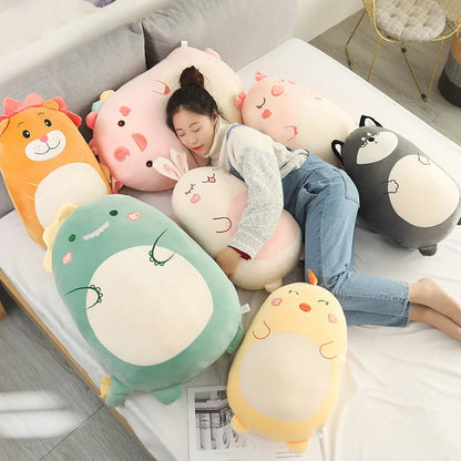 Inspired by Giant Squishmallows Plush 40-80cm Kawaii Animal Shiba Inu Dinosaur Rabbit Mouse Toys Cartoon Stuffed Soft Pillow Back Sofa Cushion For Girls Kids