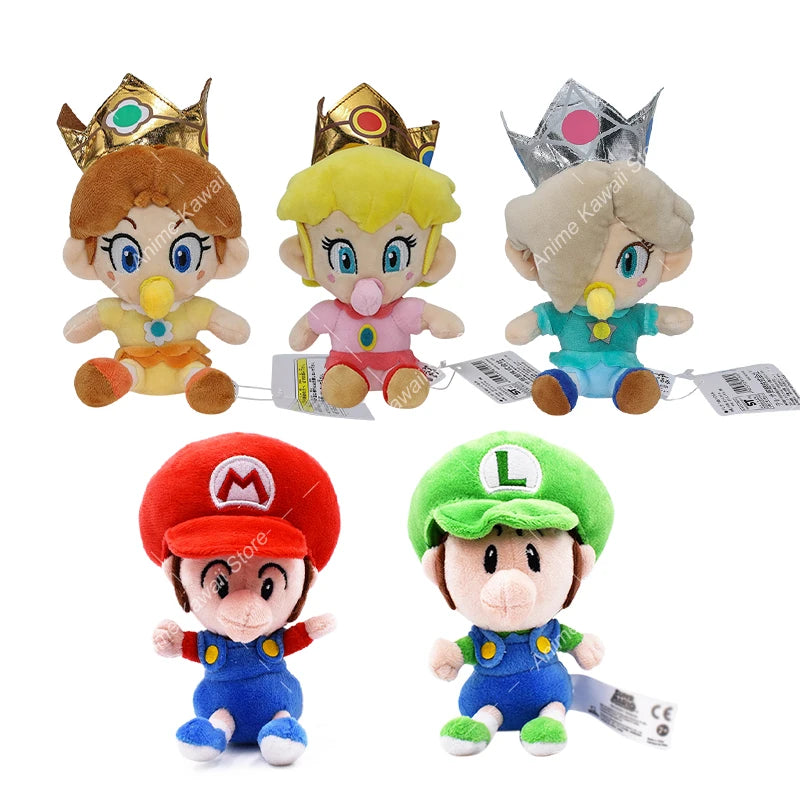 Game Mario Bros Plush Doll Anime Cute Princess Peach Koopa Troopa  Piranha Plants Boo Kamek Goomba Toad Waluigi Stuffed Toy Gift