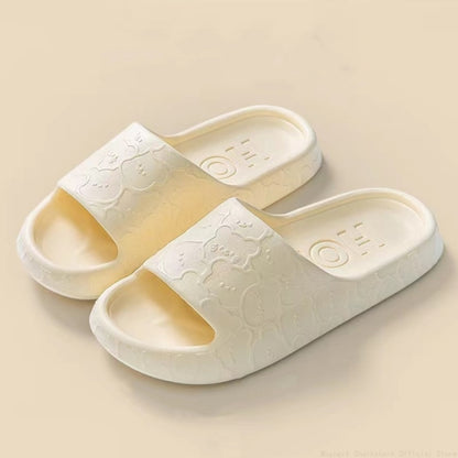 Cute Cat Print Women Slippers Home Indoor Slides Men Women Flat Slippers Cartoon Non-Slip Outdoor Beach Slides Shoes Shower