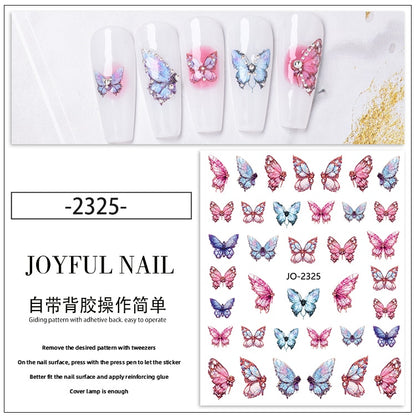 1Sheet Korean White Cloud Blue Nail Art Sticker 3D Star Moon Decal Pure Twilight Self-adhesive Manicure Slider Accessories RE#53