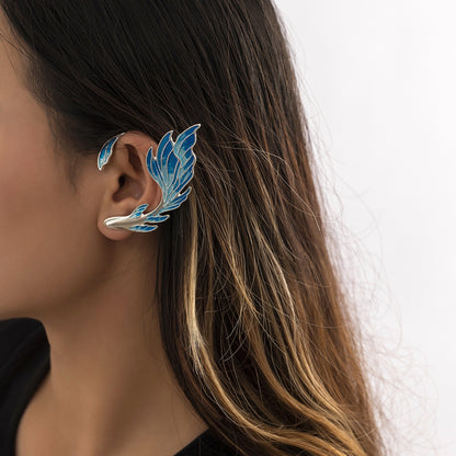 Punk Fairy Ear Cuff Goth Earring Dark Elf Ear Clip Earrings For Women Retro Silver Color Hip Hop Halloween Party Jewelry Gift