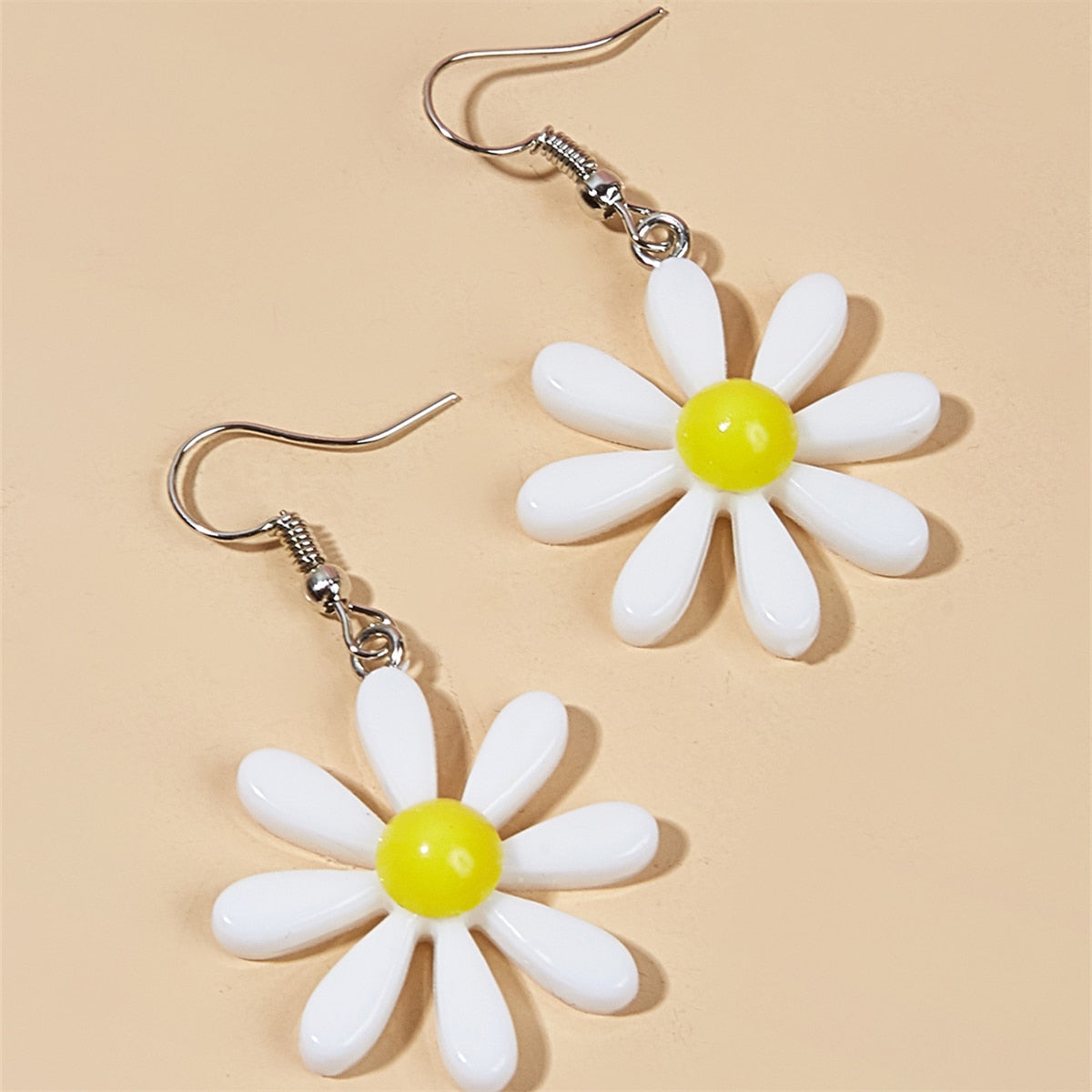 New Pattern Earring New Retro FlowerContrast Color Square Earrings Acrylic Simple Candy Color Earrings Pendientes Piercing