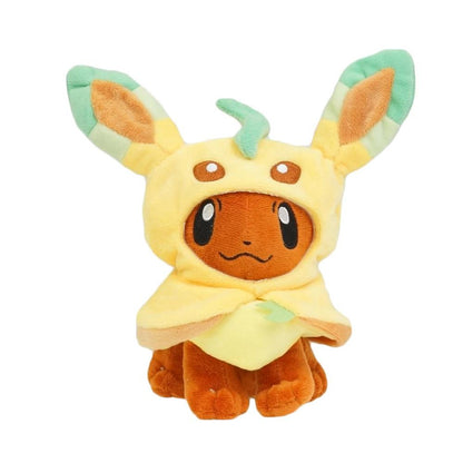 Eevee Plush Toy 7 Styles Pokemon 8" Poncho Wearing Umbreon Espeon Jolteon Vaporeon Sylveon Flareon Dress-Up Eeveelutions Plushie Doll Stuffed Animal Toys