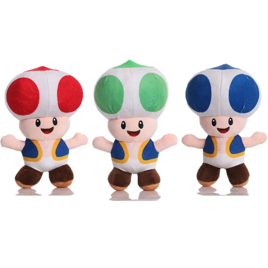 22cm Super Mario Bros Toad Plush Toy Doll Video Game Character Mushroom Man Toad Plush Soft Stuffed Toys Gifts for Kids Children