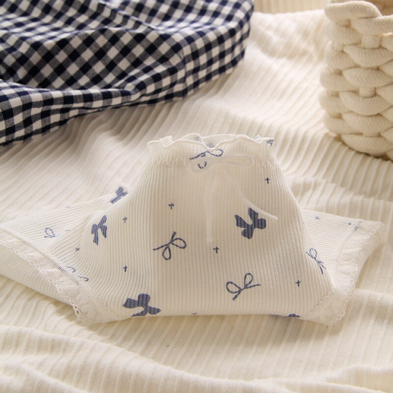 Kawaii Underwear Women Panties Fashion Low Waist Cute Rabbit Briefs Breathable Seamless Lingerie Female Plus Size Underpants