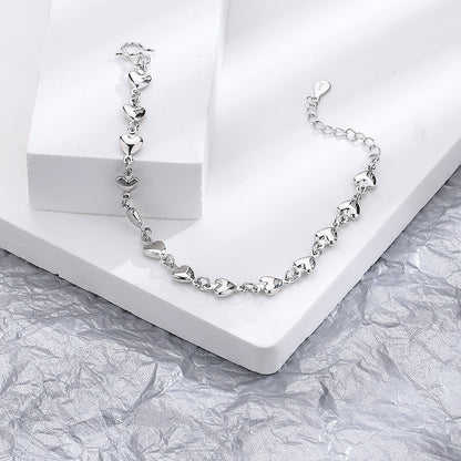 VENTFILLE 925 Sterling Silver Diamond-Studded Butterfly Bracelet Women's Fashion Temperament Flower Adjustable Bracelet