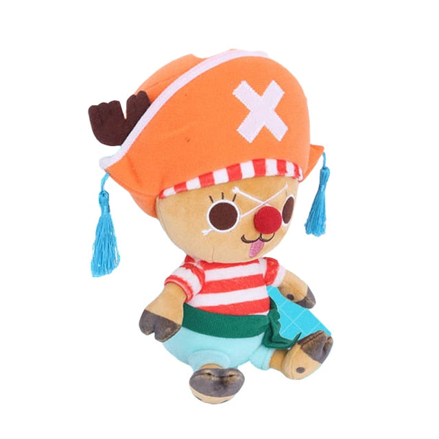 New 14-25cm One Piece Plush Toys Anime Figure Luffy Chopper Ace Law Cute Doll Cartoon Stuffed Keychain Pendants Kids Xmas Gifts