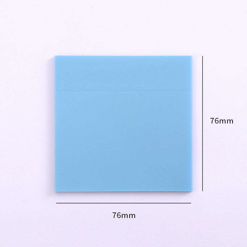 50 Sheets Creative Transparent PET Memo Pad Posted It Sticky Notes Planner Sticker Notepad School Supplies Students Stationery