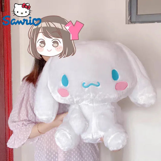 GIANT Cinnamoroll Plush 100CM Sanrio Plushies Cartoon Toys Cute Big Eared Large Dog Stuffed Animal Sitting Dolls Pillow