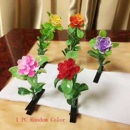 1PC Funny Show Bean Sprout Bobby Hairpin Flower Plant Hair Clips For Kids Girls Women Hair Styling Tool