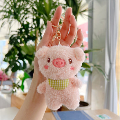 Kawaii Plush Keychain Bag Charm Cartoon Cute Mini Penguin Stuffed Animal Plushies Soft Doll Car Trinket Key Chain Women Girls Keyring Kids Birthday Gifts