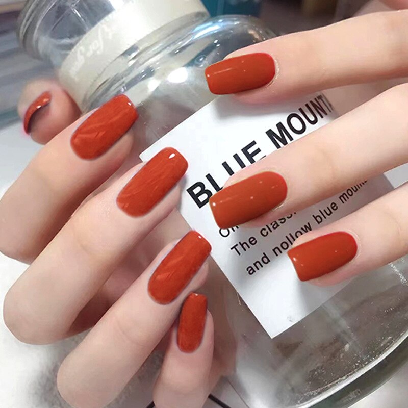 24Pcs Ballerina False Nails with Glue Short Nail Beauty Tools Press on Fake Nails Full Cover Artificial Nails Tips Manicure