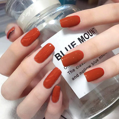 24Pcs Ballerina False Nails with Glue Short Nail Beauty Tools Press on Fake Nails Full Cover Artificial Nails Tips Manicure