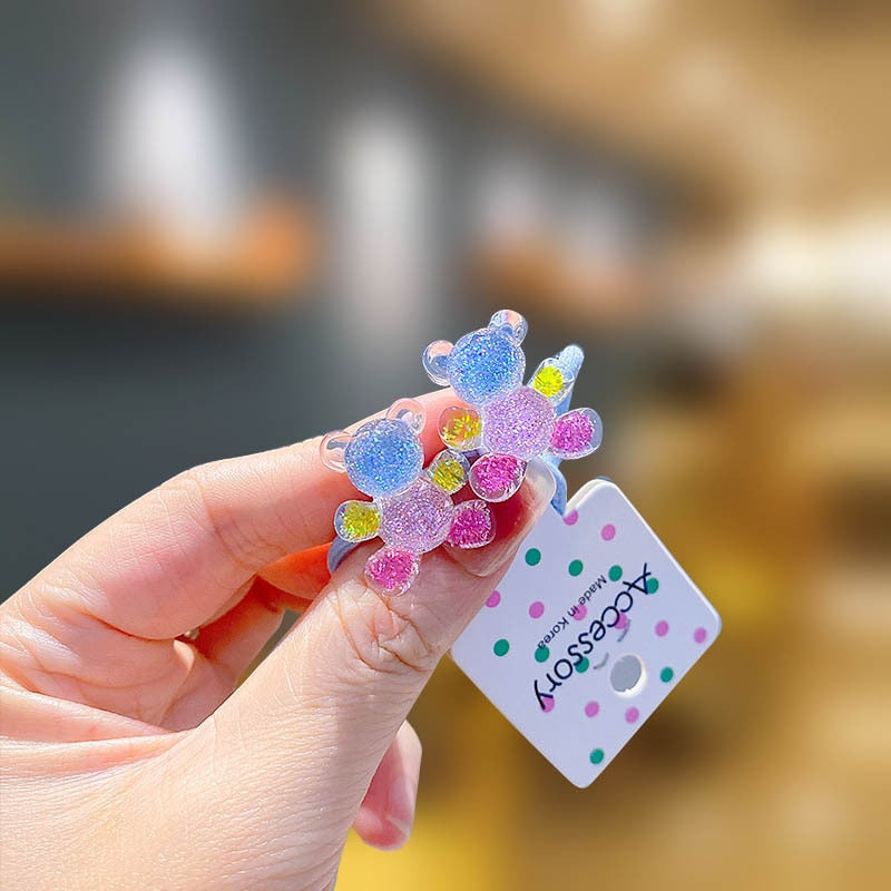 Children Sequins Floral Elastic Hair Bands Rubber Band Hair Tie Princess Kawaii Hair Rope Headwear Girls Kids Hair Accessories