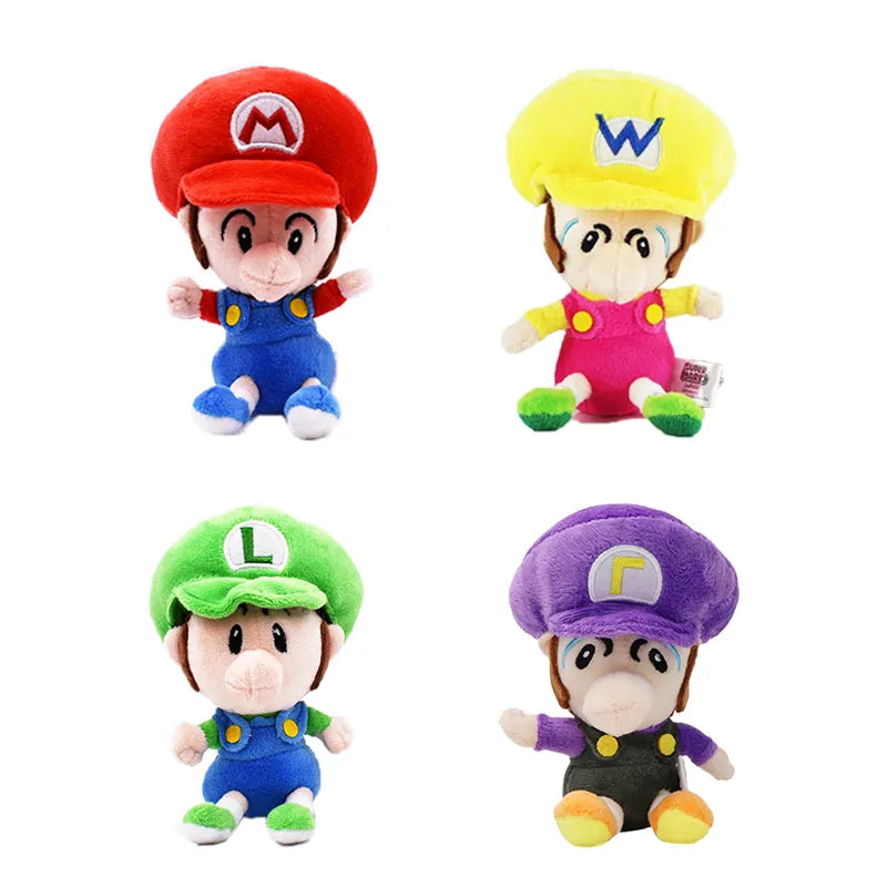 Baby Mario Plush Toys Super Mario Bros Stuffed Animals Plushies Princess Peach Daisy Rosalina Luigi Waluigi Wario Doll Rare Video Game Party Stuffies Toys