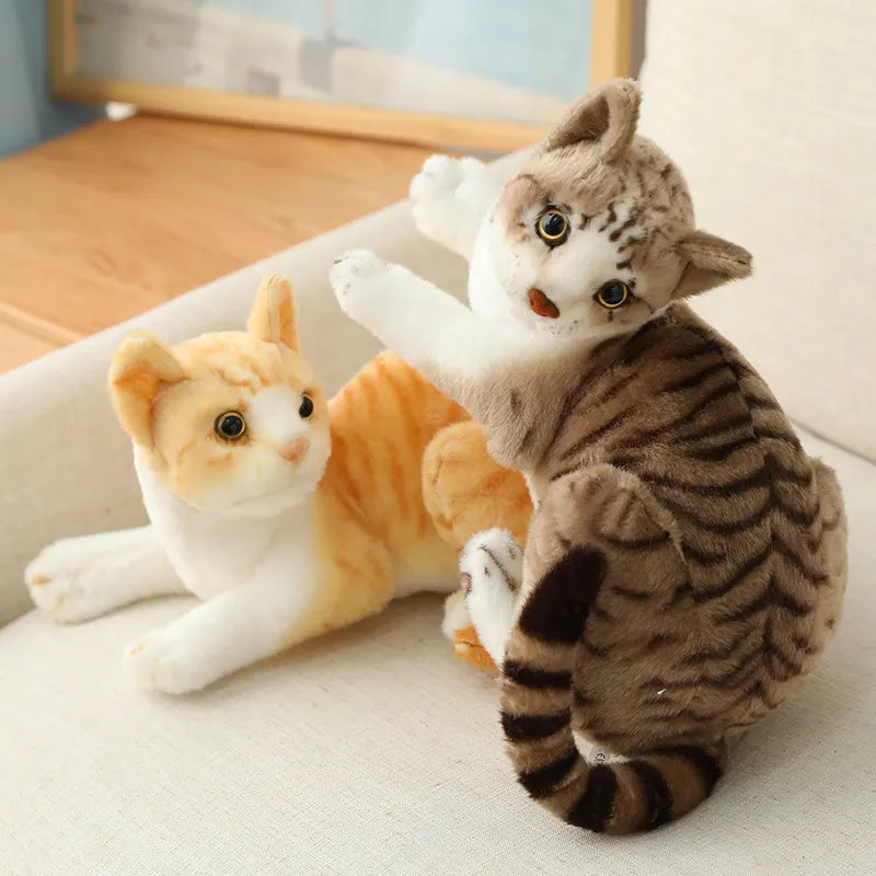26cm Real-life Cute Plush Cat Doll Soft Stuffed Animal Plush Kitten Toys for Children Cartoon Kids Girl Baby Birthday Gift