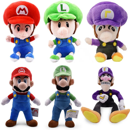 41 Styles Mario Stuffed Plush Toys Princess Peach Toadette Bowser JR Luigi Yoshi Waluigi Wario Anime Cartoon Peluche Dolls