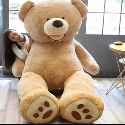 100-260cm Cheap Giant Unstuffed Empty Teddy Bear Stuffed Animal Plushies Skin Coat Soft Big Skin Shell Semi-Finished Plush Boys Classic Kids Doll Gift