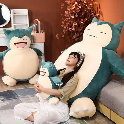 GIANT Snorlax Plush 200cm Large Life Size Pokemon Anime Stuffed Animal Toys Giant Big Plushie Kawaii Semi-finished Video Game Pillow Gift for Children