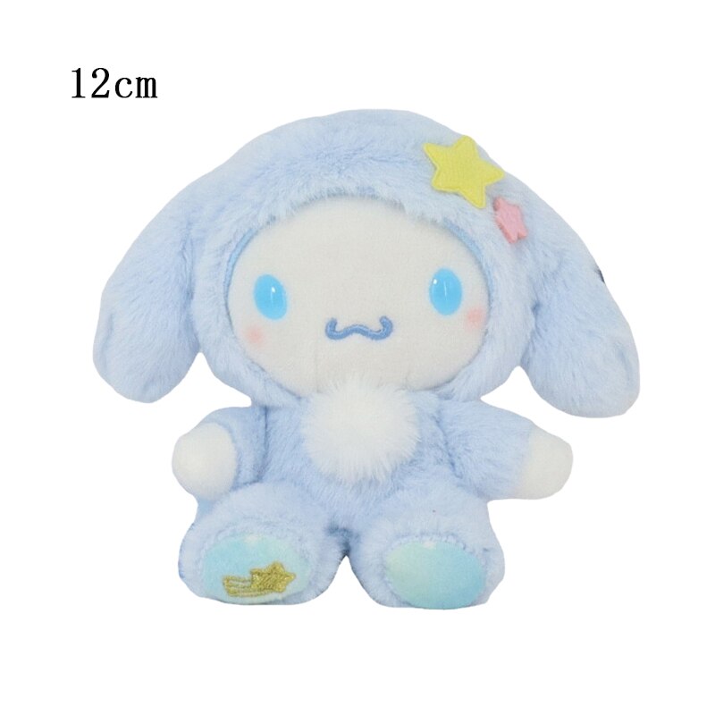 10-15cm Sanrio Plush Stuffed Animal Plushies Toys Cartoon Anime Figure Kuromi My Melody Cinnamoroll Cute Dolls Baby Birthday Gifts Kawali Decor