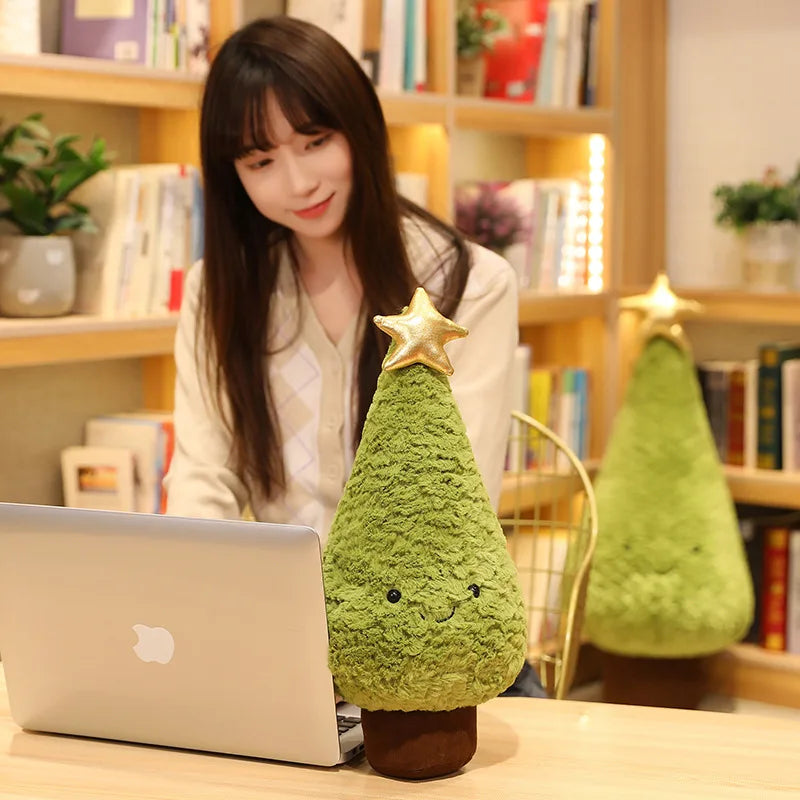 1Pc 29-65CM Christmas Tree Plush Toys Cute Evergreen Plush Pillow Dolls Wishing Trees Stuffed for Christmas Dress Up