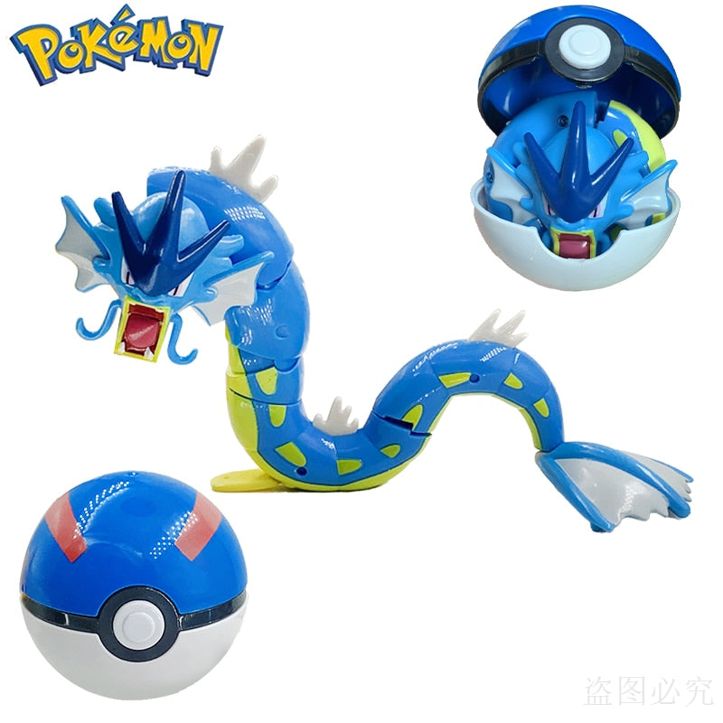 Poké Ball Catch & Battle Set: Pokémon Action Figures Pikachu Charizard Blastoise Venusaur Mewtwo Eevee Gyarados Collectible Toy Model Gift