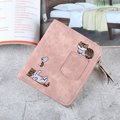 Women Cute Cat Wallet Small Zipper Girl Wallet Brand Designed Pu Leather Women Coin Purse Female Card Holder Wallet Billetera