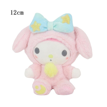 10-15cm Sanrio Plush Stuffed Animal Plushies Toys Cartoon Anime Figure Kuromi My Melody Cinnamoroll Cute Dolls Baby Birthday Gifts Kawali Decor