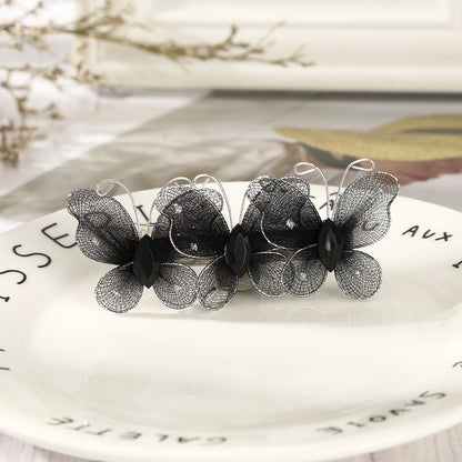 Butterfly Hairpins New Korean Yarn Elegant Metal Tassel Long Hair Clips For Women Hanfu Antique Party Hair Accessories