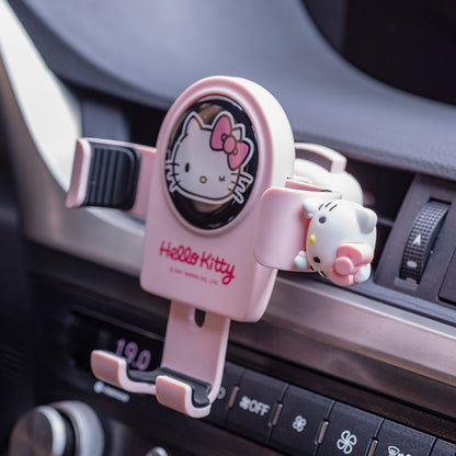 Kawaii Hello Kitty Y2K Sanrio Car Mobile Phone Bracket Cute Creative Cars Navigationgravity Holder Decoration Accessories Gifts