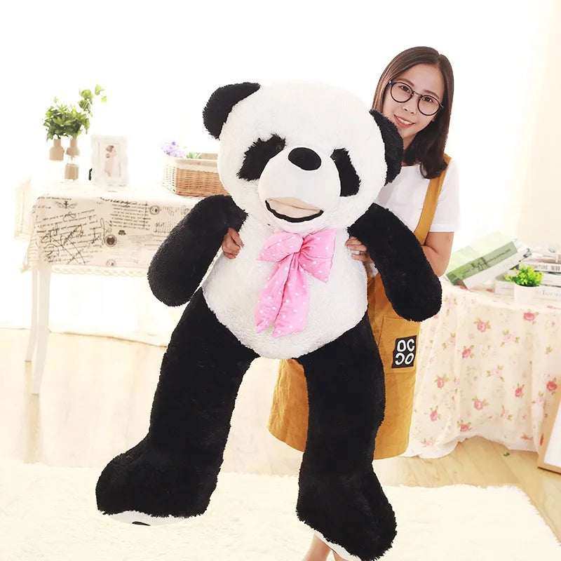 260cm Big Anime Soft Chinese Giant Panda Skin Giant Panda Plush Toy Animals Panda Coat Plush Pillow For Kids Valentine's Day Gift