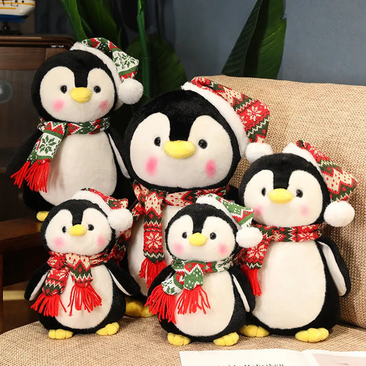 25/35/45CM Christmas Penguin Kawaii Plush Toys Lovely Pillow Stuffed Soft Animal Dolls Birthday Gift for Kids