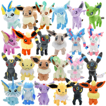 Eevee Plush Toy Pokemon Eeveelution Sylveon Flareon Jolteon Stuffed Animal Leafeon Espeon Umbreon Glaceon Vaporeon Plushies