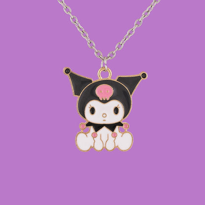 New Hello Kitty Pearl Necklace Cartoon Sanrio Anime KT Cat Luxury Y2k Sweet Clavicle Pendant Christmas Gift Girls Without Box