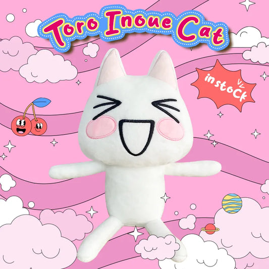 New Toro Inoue Cat Plush Anime Game Stuffed Kittens Animal Plushy Doll Cartoon Cat Plushies Decor Pillow Gifts Toys for Kids