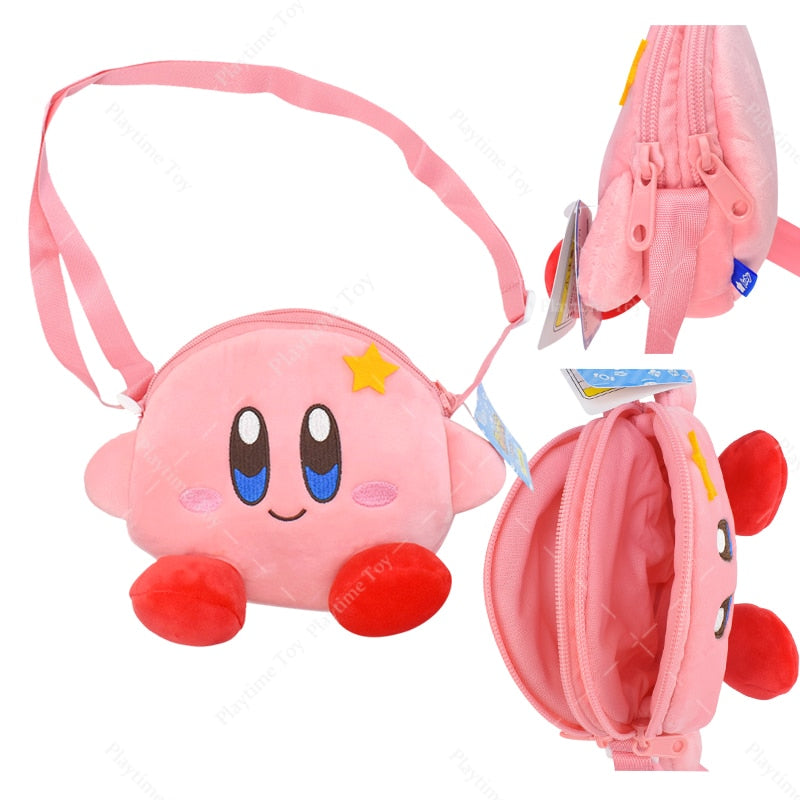 Kawaii Kirby Plush Bag 16CM Video Game Toy Stuffed Animal Coin Purse Star Soft Doll Storage Messenger Over Shoulder For Children Girls Gifts