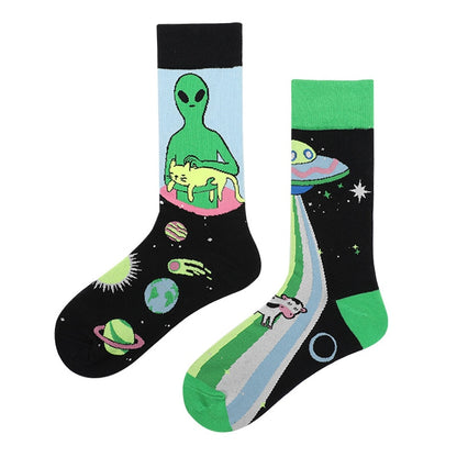 Mandarin duck asymmetric ab socks net red ins animal and plant in the tube cartoon fashion sports cotton socks