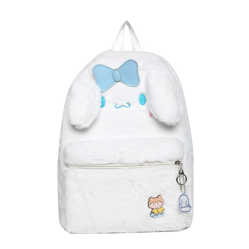 Sanrio Cinnamoroll My Melody Plush Backpack Kawaii Girl Backpack Anime Cute Plushie Dog Cartoon Lolita Plush Bag Toy Birthday