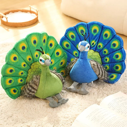 30CM Lifelike Peacock Stuffed Animal Toys High Quality Soft Stuffed Real Life Peafowl Bird Plush Toy Gifts For Kids Children