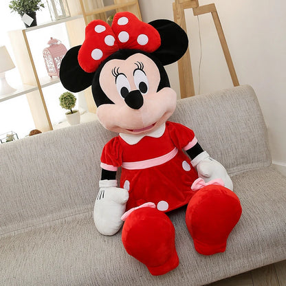 Mickey Mouse Stuffed Animals Big Giant Disney Plushies Minnie Mouse Plush Toys Cartoon Soft Dolls Cute Kids Children Birthday Gift