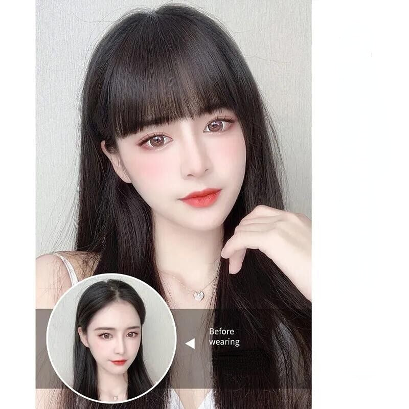 Fake Air Bangs Hair Styling Tools Hair Clip-In Extension Synthetic Hair Fake Fringe Natural False Hairpiece Women Clip In Bangs