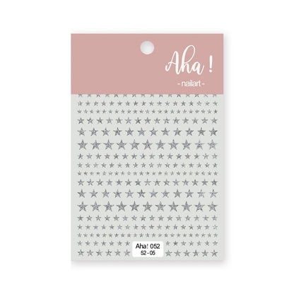 1Sheet Korean White Cloud Blue Nail Art Sticker 3D Star Moon Decal Pure Twilight Self-adhesive Manicure Slider Accessories RE#53