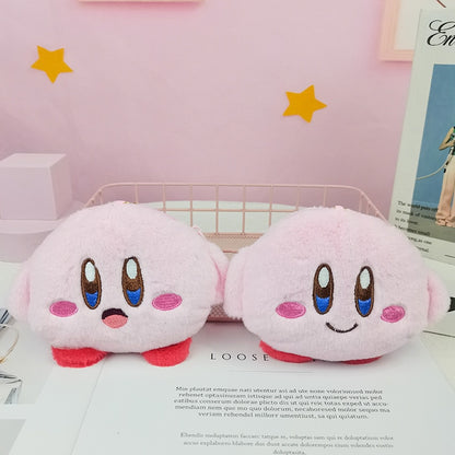 NEW Kawaii Anime Cartoon Star Kirby Plush Cosmetic Bag Cute Pink Plush Portable Storage Bag Coin Purse Girl&Child Holiday Gifts