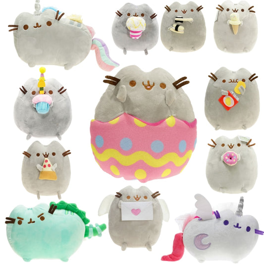 Pusheen Plush Toy 15CM Donut Nyan Cat Unicorn Kawaii Angel Cartoon Fill Stuffed Animal Plushies Doll Potato Chip Ice Cream Pizza Cat Gifts for Children