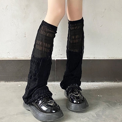 Lolita Socks Cute Flared Knitted Long Warmers Foot Cover White Arm Warmer Leg  Kawai Jk Autumn Calf Gaiters Sweet Legwarmers