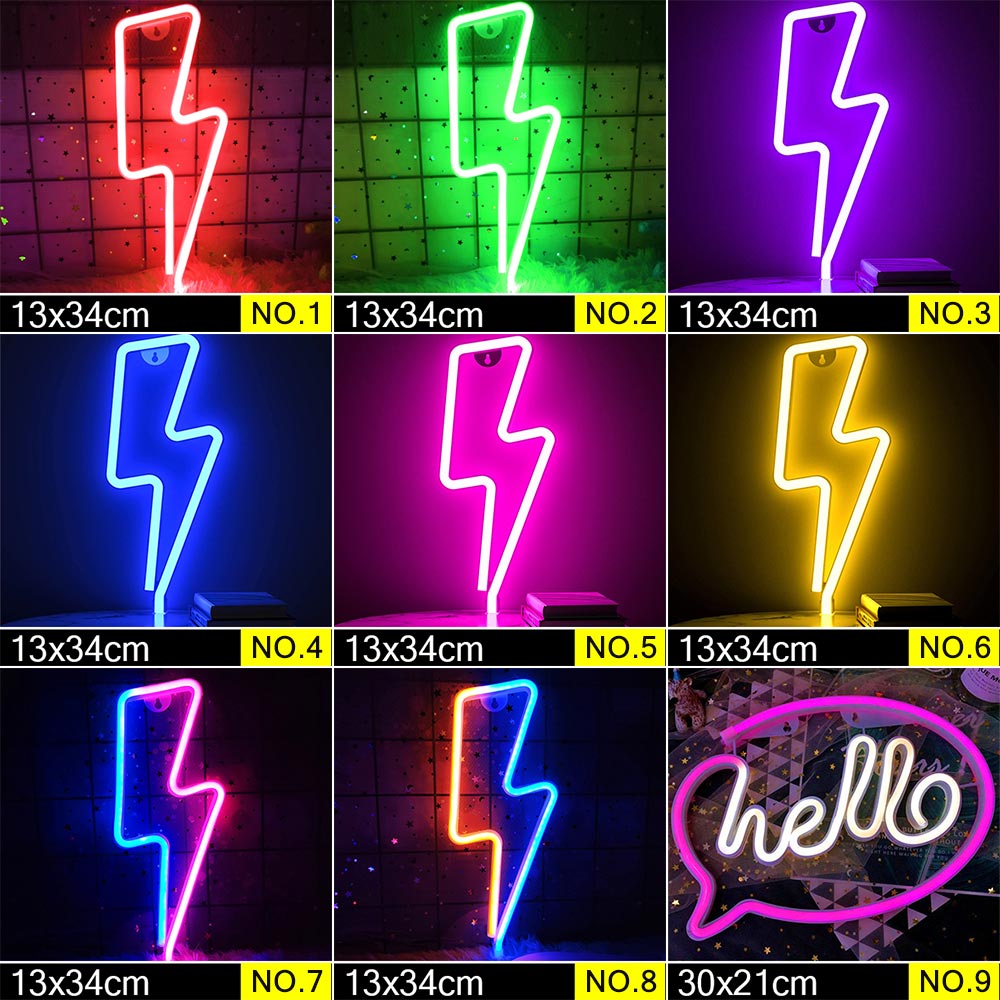 Wholesale LED Neon Night Light Sign Wall Art Sign Night Lamp Xmas Birthday Gift Wedding Party Wall Hanging Neon Lamp Home Decor