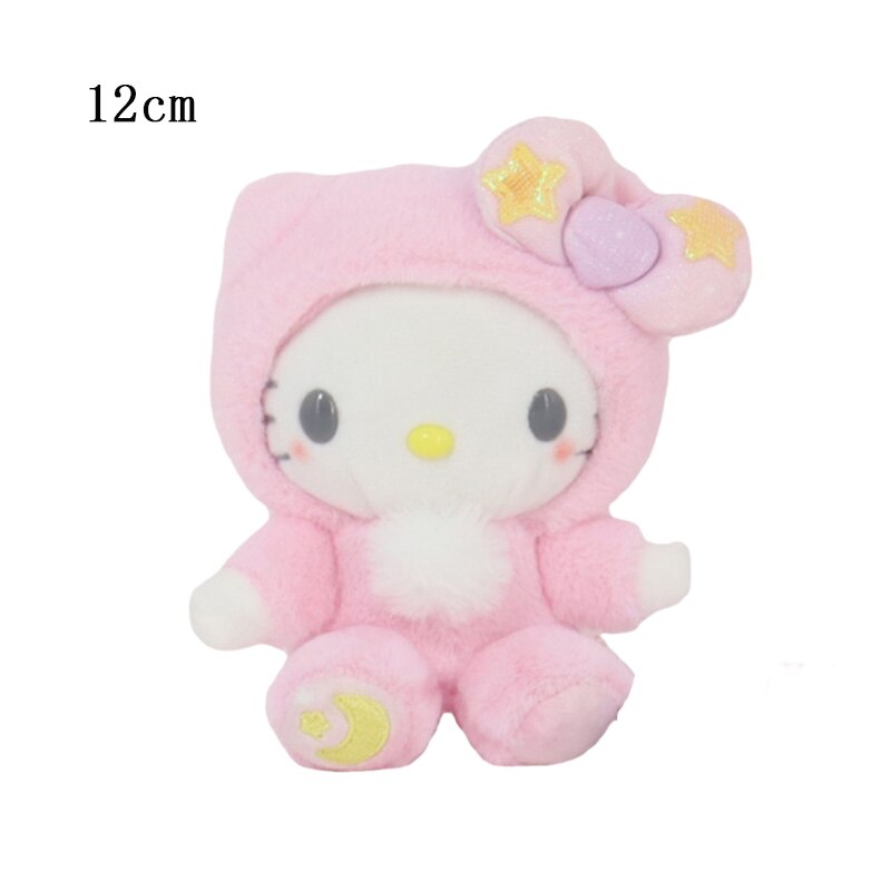 10-15cm Sanrio Plush Stuffed Animal Plushies Toys Cartoon Anime Figure Kuromi My Melody Cinnamoroll Cute Dolls Baby Birthday Gifts Kawali Decor