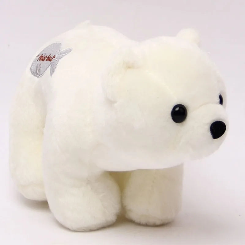 25cm Lovely White and Brown Polar Bear Plush Toys Cute Soft Stuffed Animal Plush Bear Dolls Kids Birthday Gift